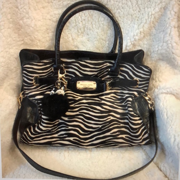 Michael Kors Handbags - Michael Kors Zebra Print &Croc Satchel